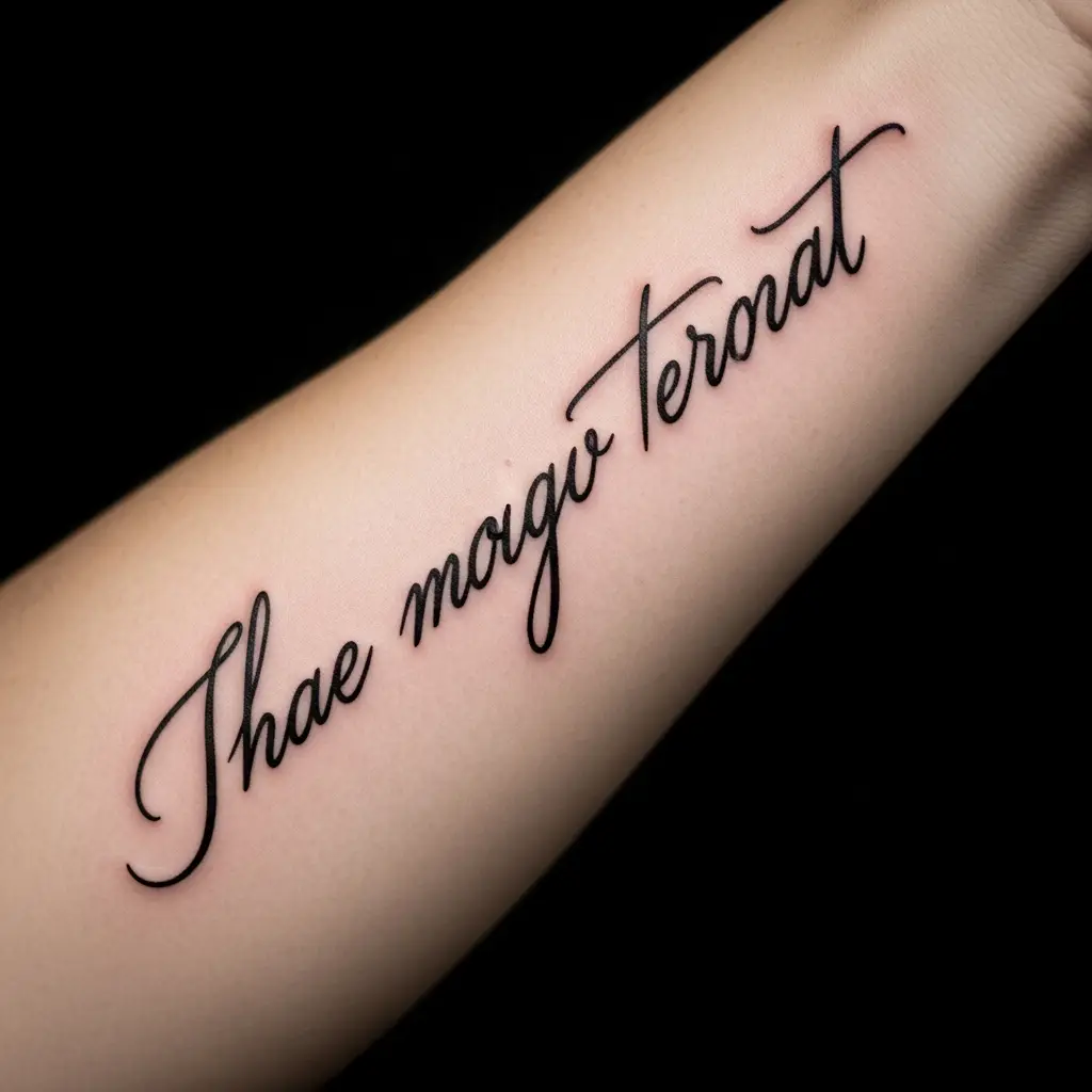 Handwriting Tattoo mit persönlichem Schriftzug auf dem Unterarm